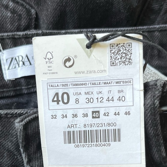 Zara High Rise Ankle length Mom Jeans - Picture 3 of 11